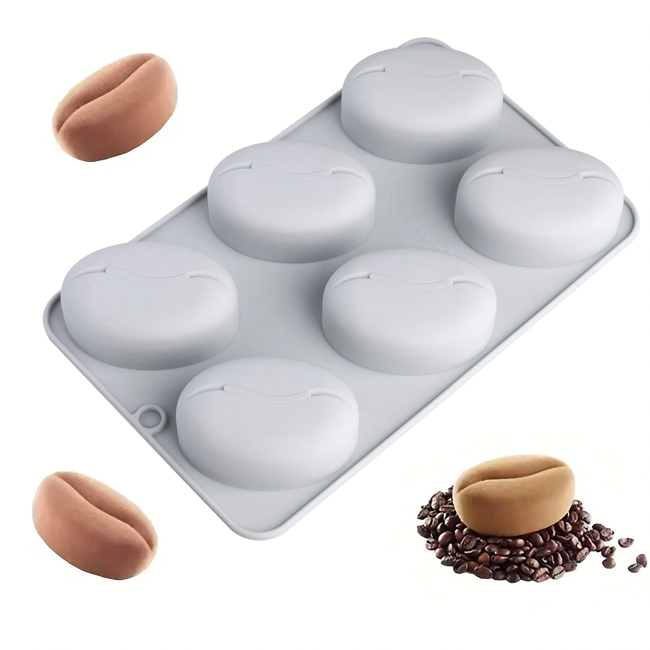 Soap Making Dye - Silicone Mold for Coffee Beans-A Non-Stick