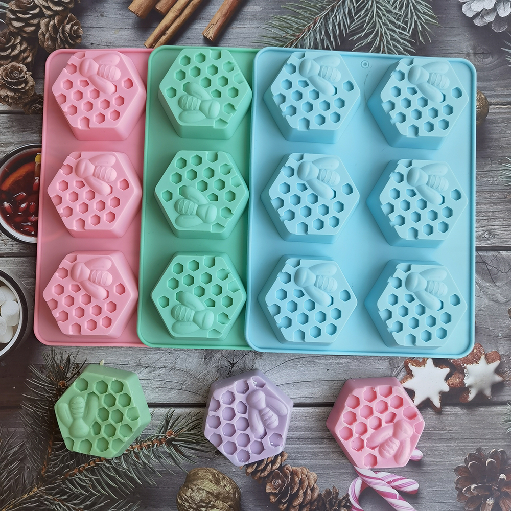 Silicone Hexagonal Bee Soap Mo - Soap Making Accessories 리뷰 및 가격