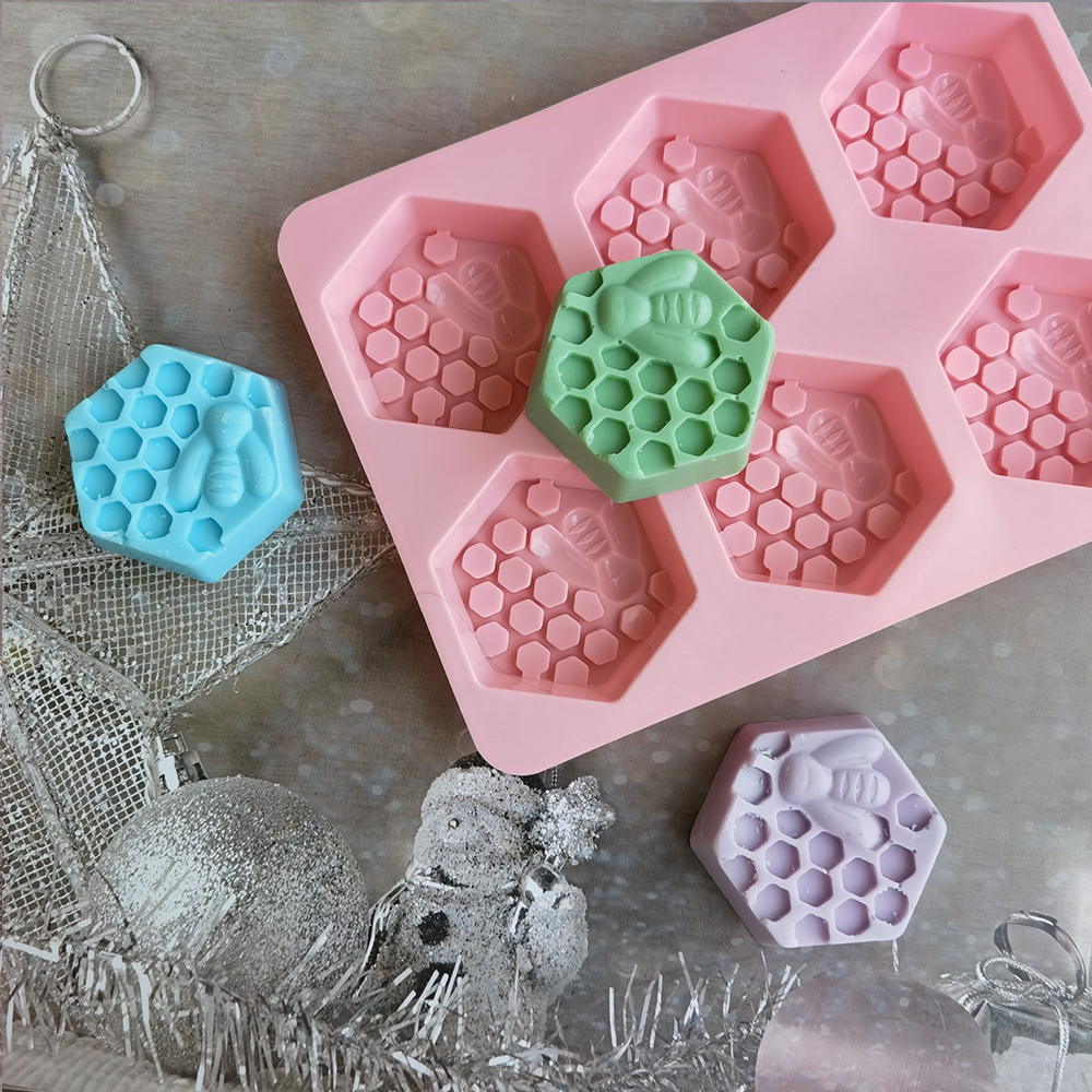 Silicone Hexagonal Bee Soap Mo - Soap Making Accessories 리뷰 및 가격