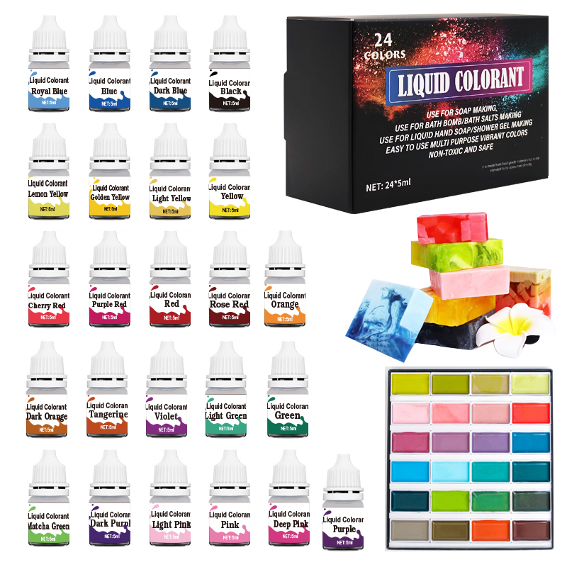 24-color bath ball soap dye –  - Soap Making Dye 리뷰 및 가격