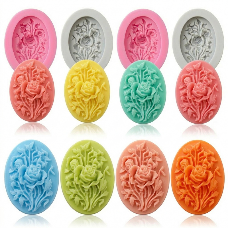 4 Silicone mold with flower sh - Soap Making Workshop 리뷰 및 가격