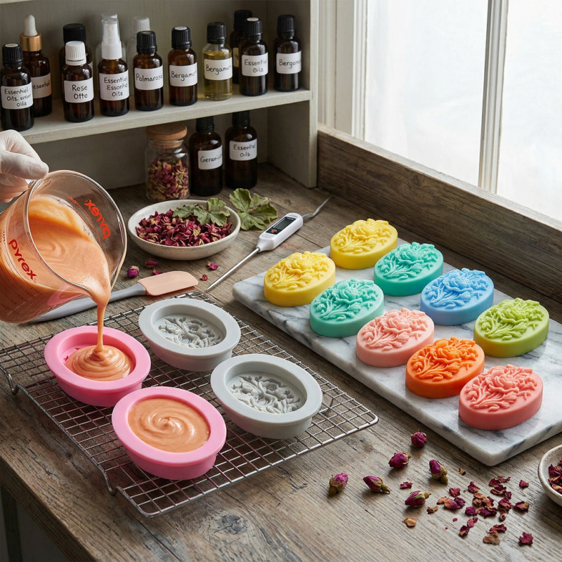 4 Silicone mold with flower sh - Soap Making Workshop 리뷰 및 가격
