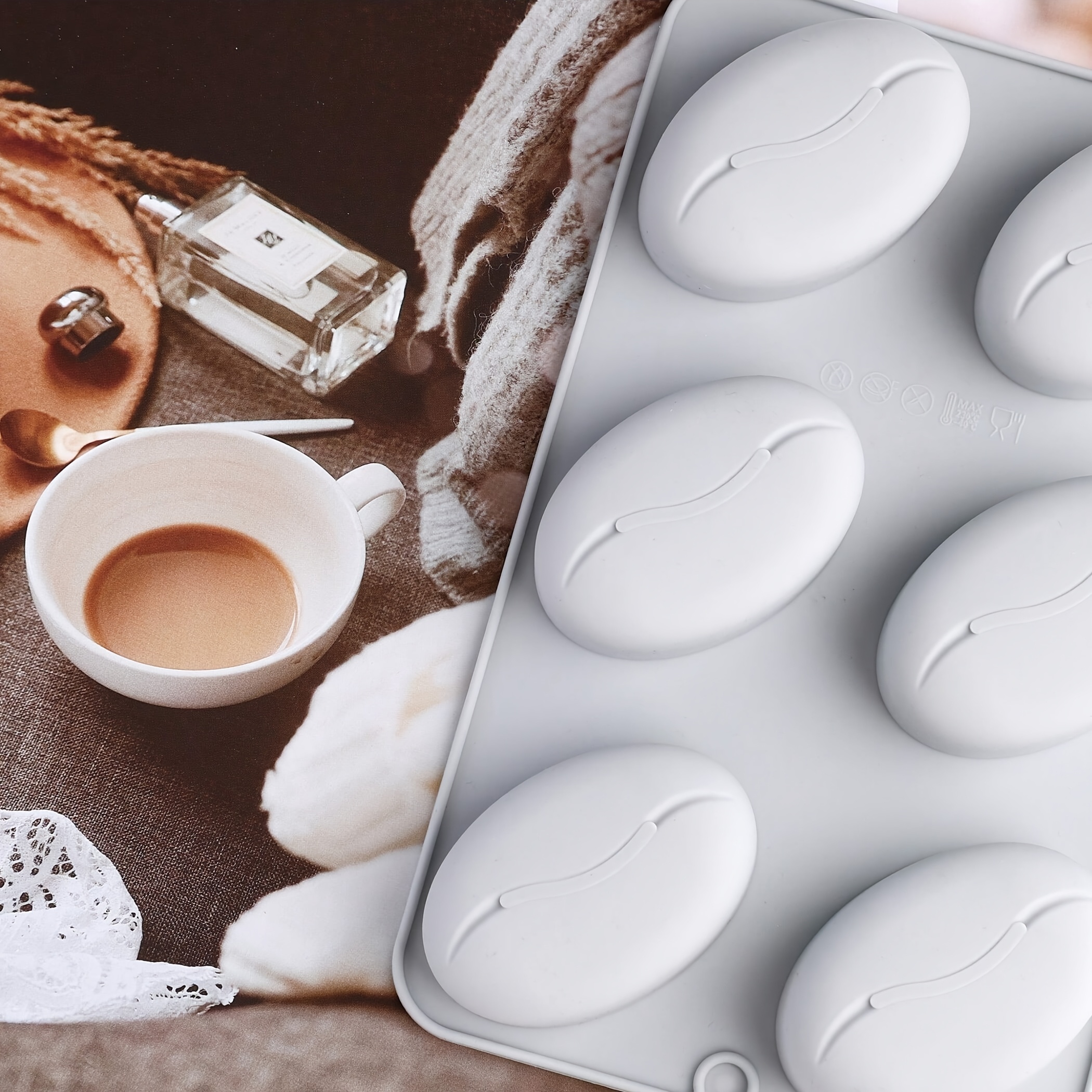 Silicone Mold for Coffee Beans - Soap Making Dye 리뷰 및 가격